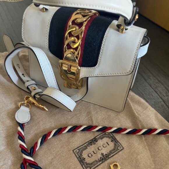 Gucci Mini Sylvie Top Handle ba - Picture 1 of 9